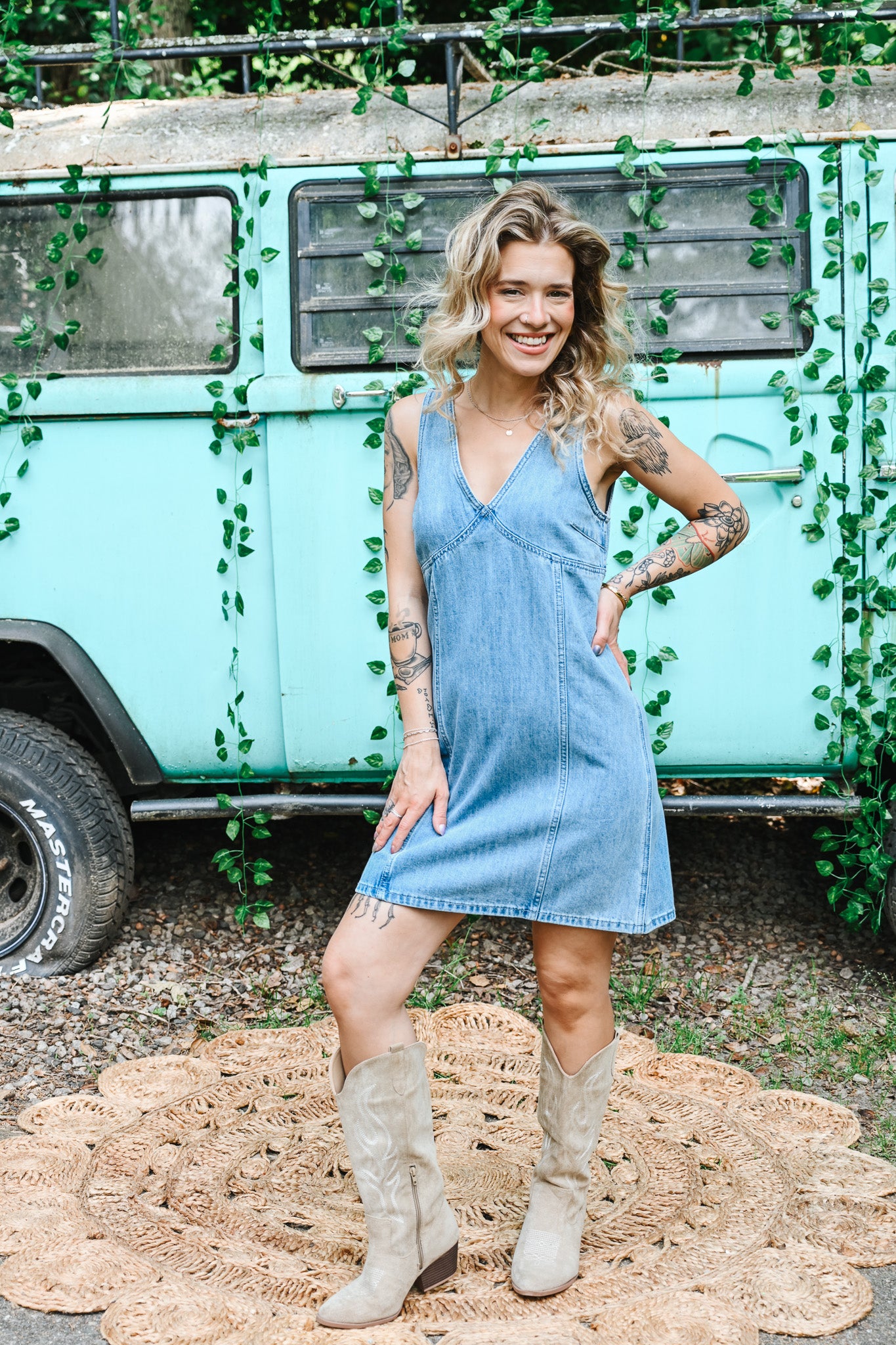 Diane Denim Mini Dress