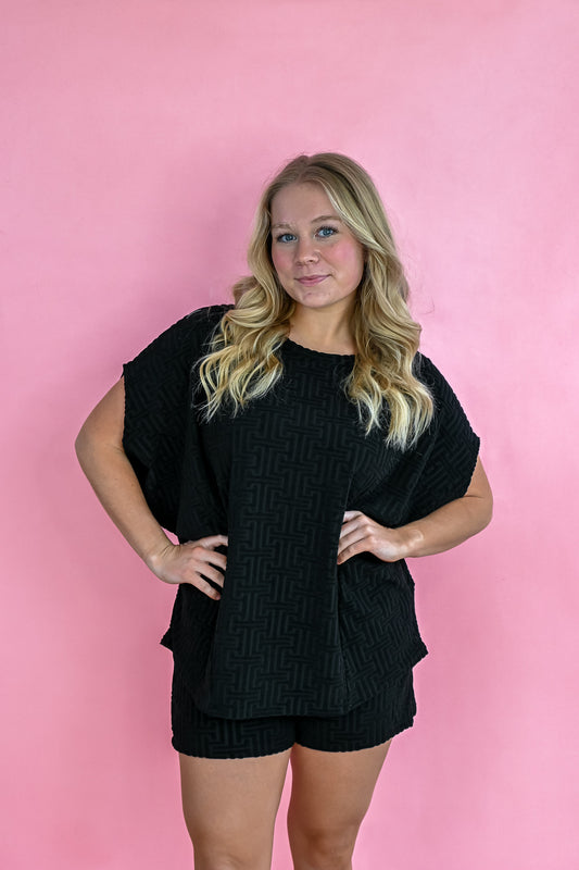 All In Black Shorts -