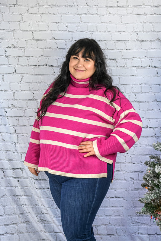 Anchored to Fall Sweater - Pink -