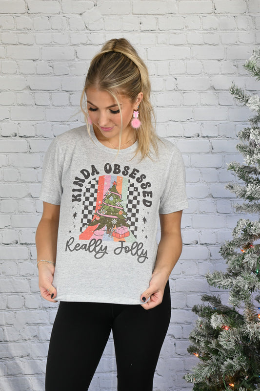 Kinda Obsessed Christmas Tee -