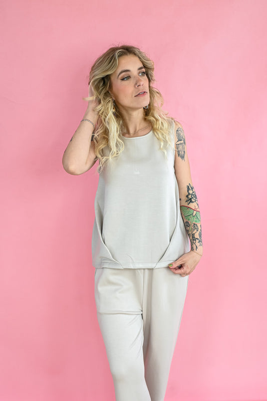 Michelle Pleated Tank -