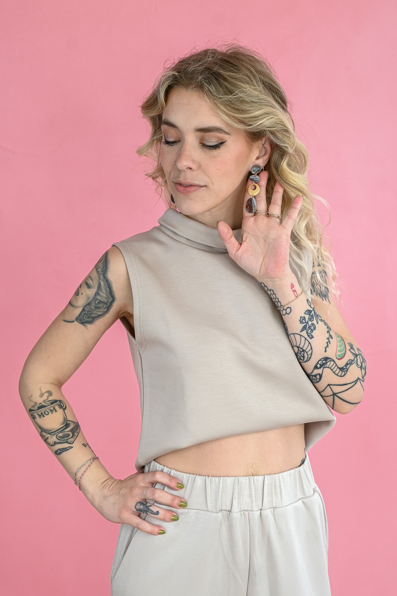 Martha Mock Neck Tank -