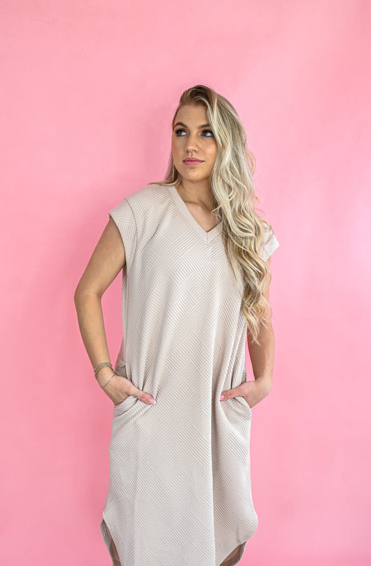Too Much Creamer Midi Dress -