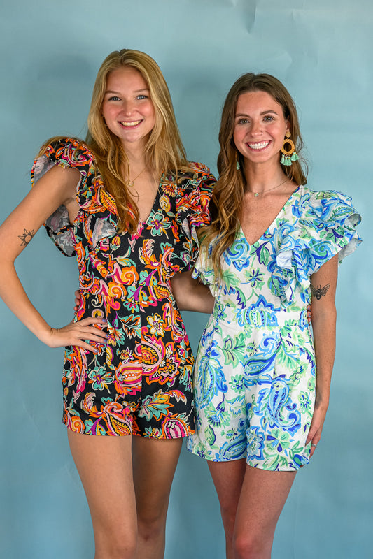 In The Villa Romper - Black -