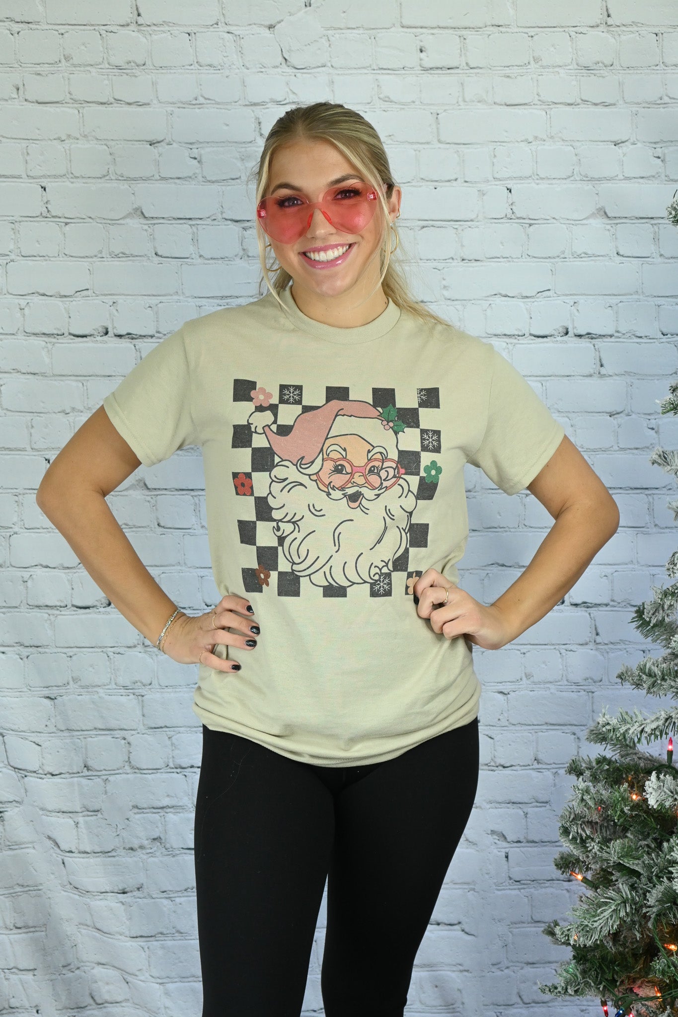 Santa Flower Tee -