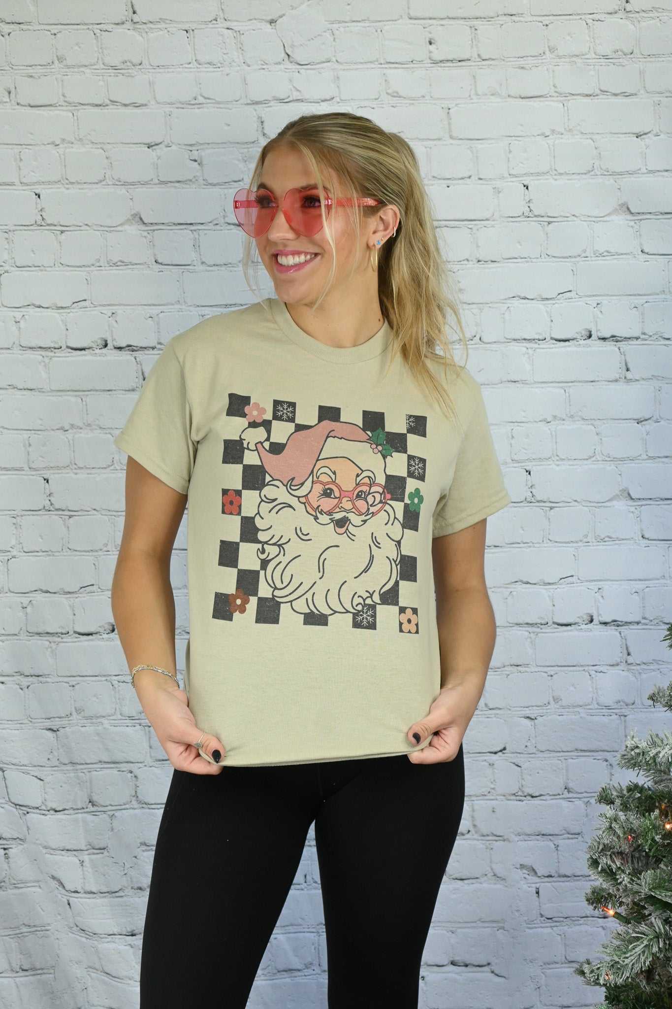 Santa Flower Tee -