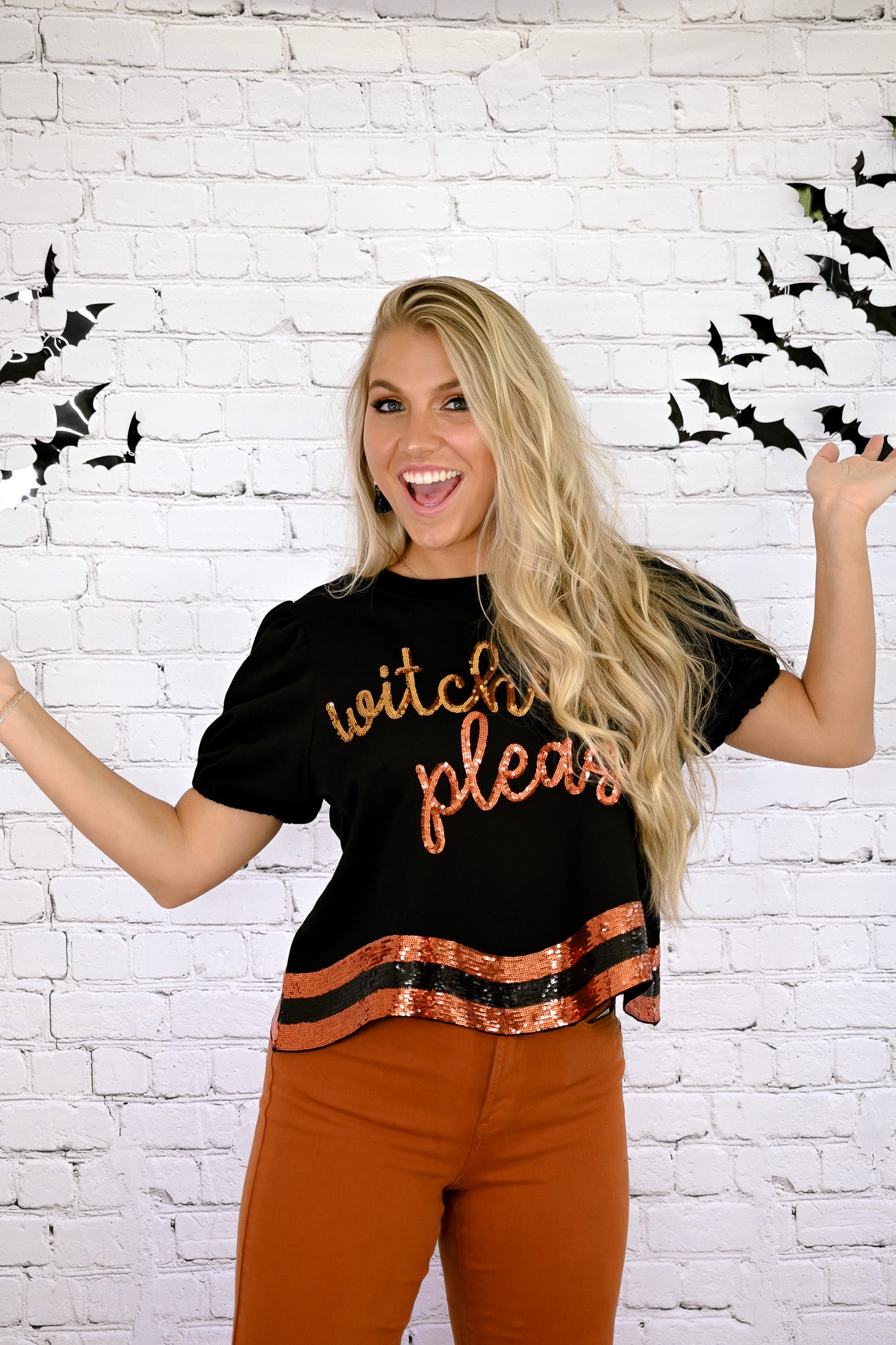 Witches Please Sequins Top -