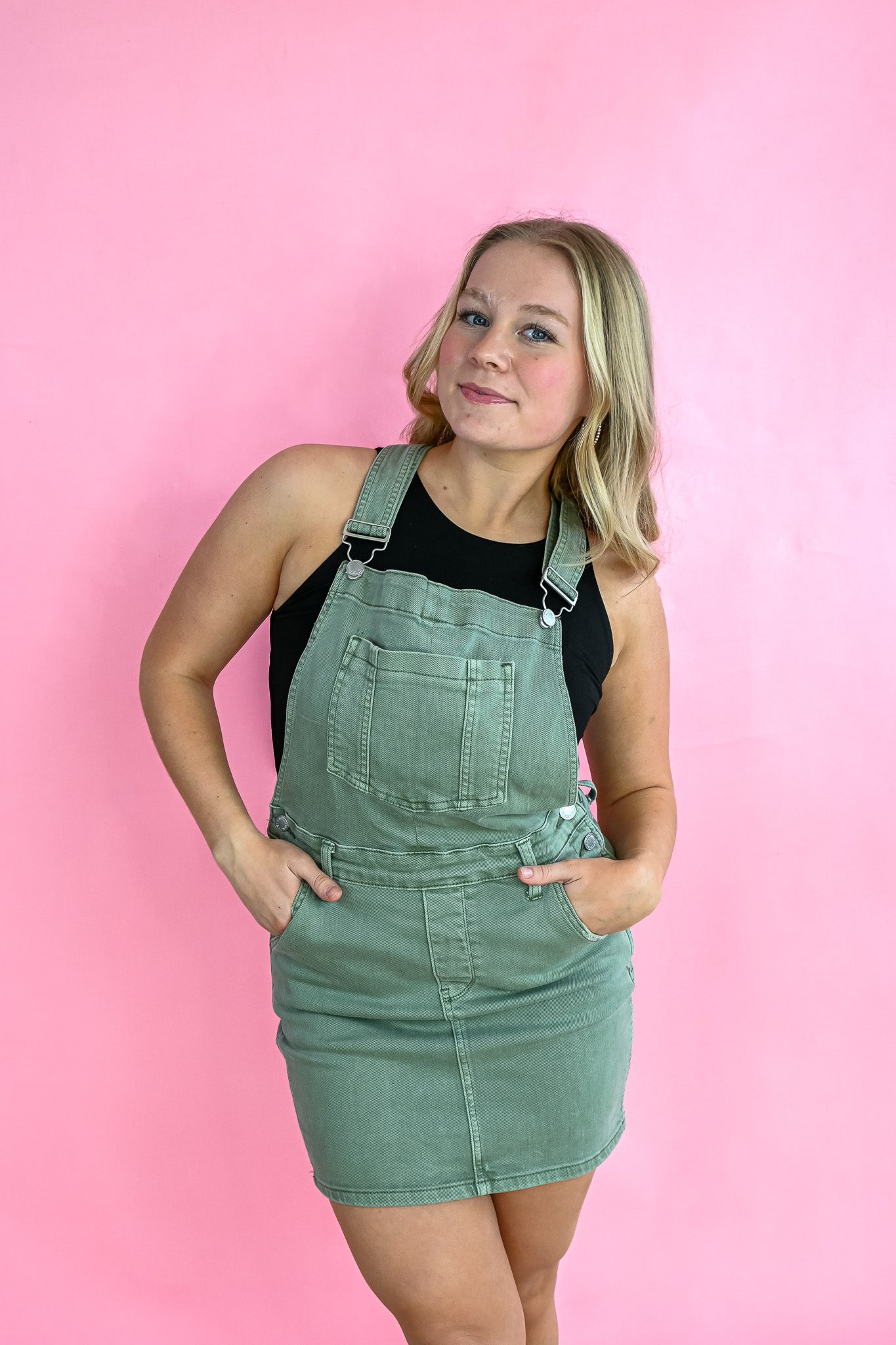 Sage Skirt Overalls -