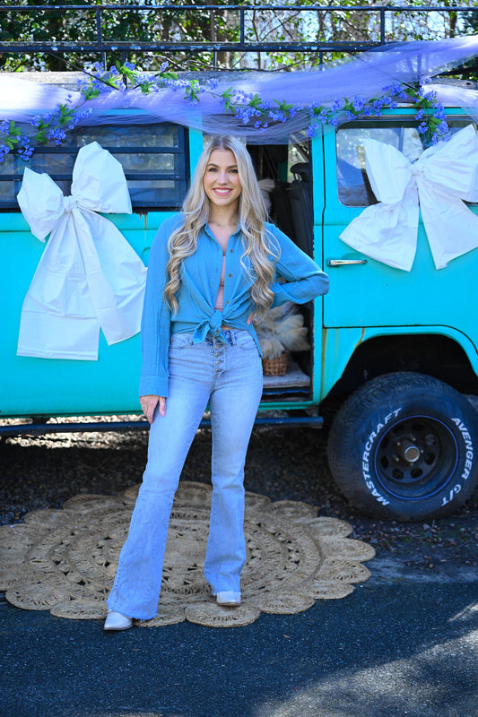 Lakelynne Gauze Button Up