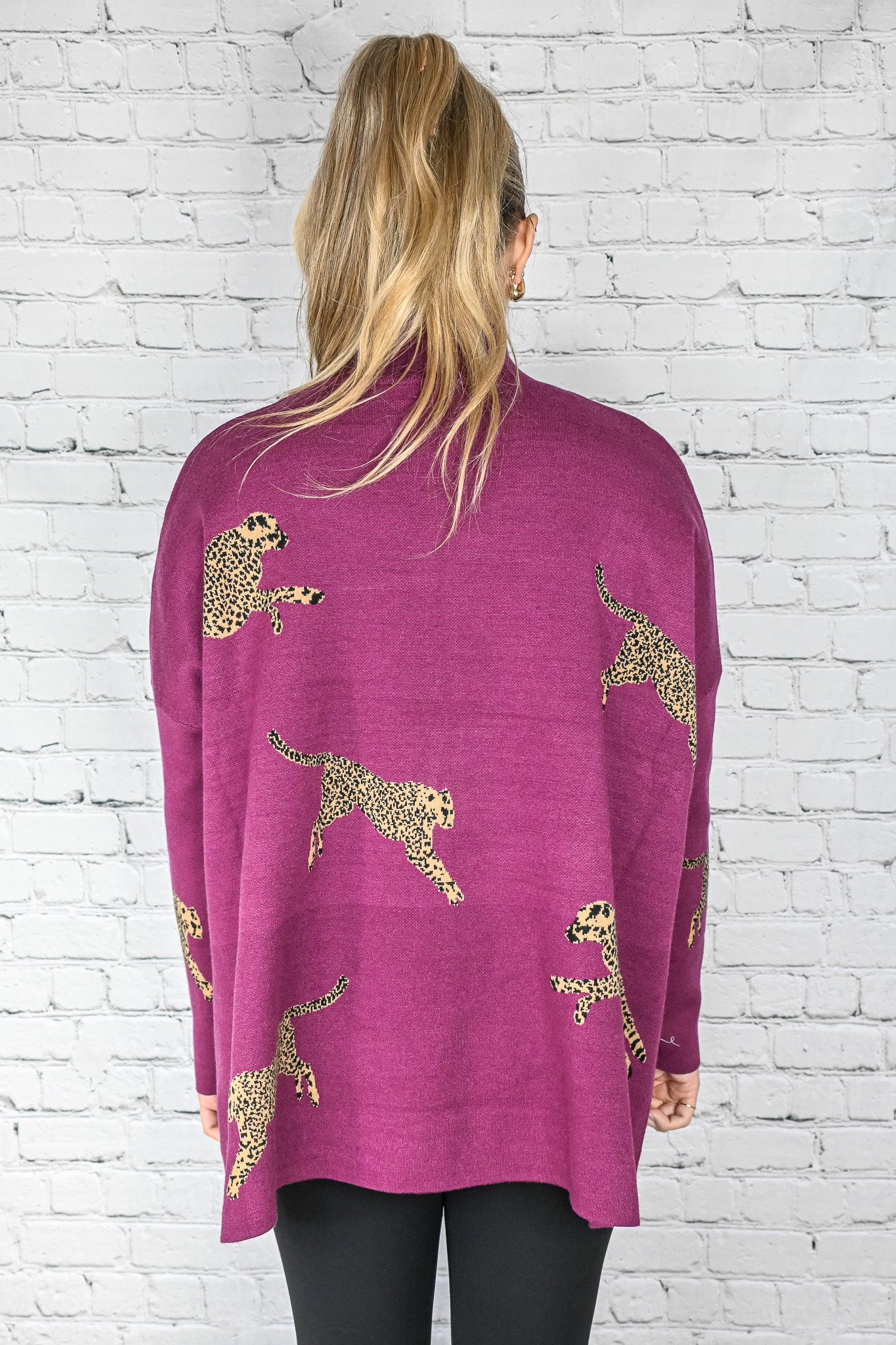 Returning Fan Fav Plum Cheetah Sweater -