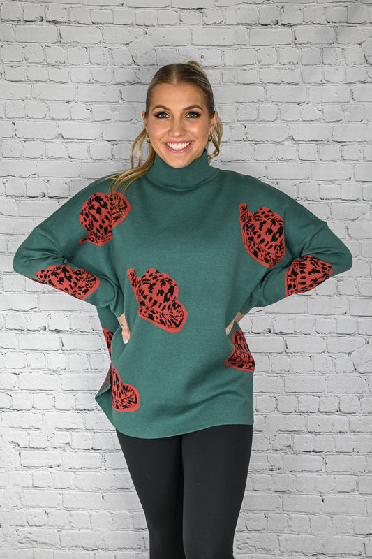 Giddy Up Sweater - Forest -
