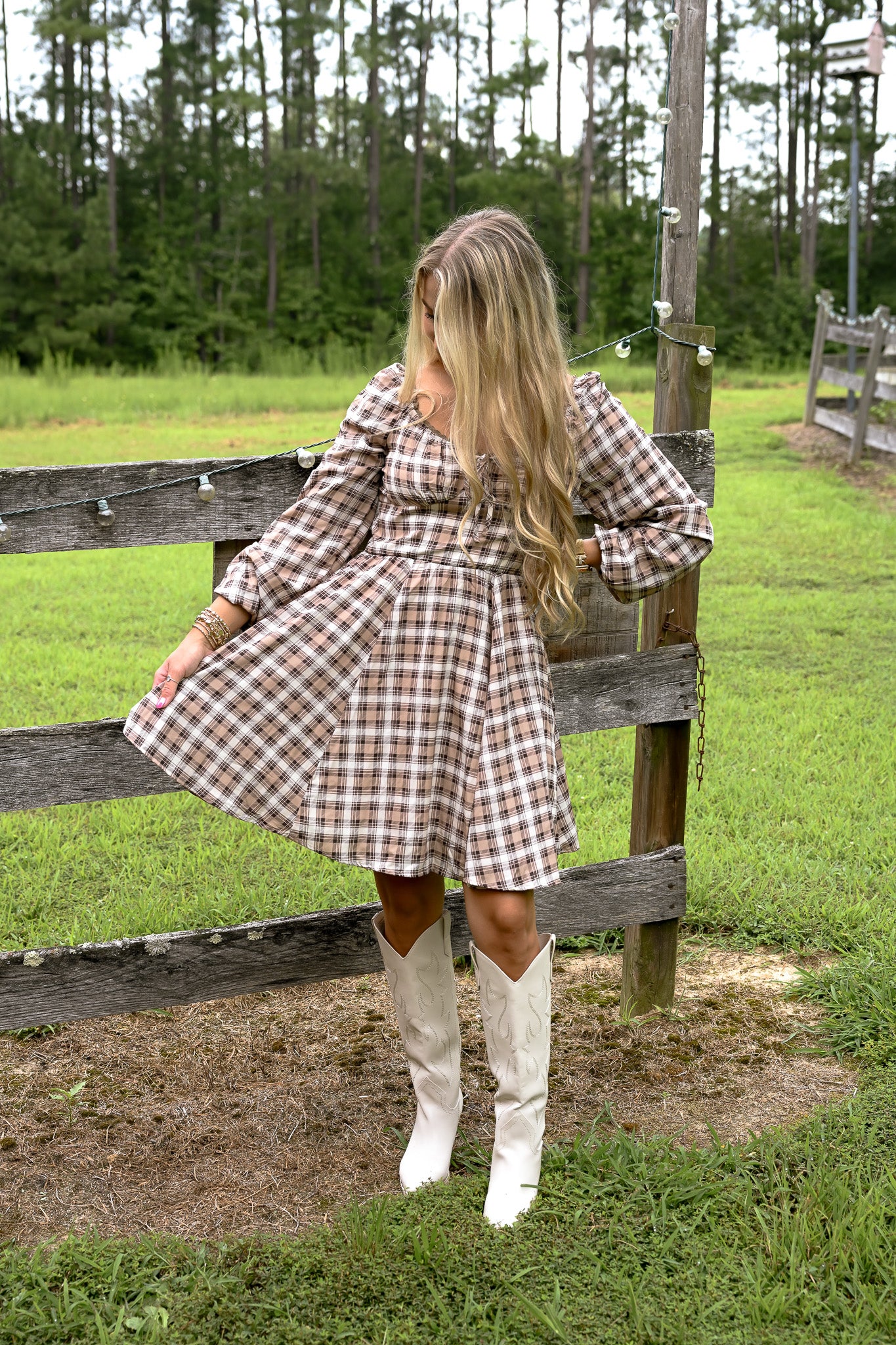 Lattes Tartan Mini Dress
