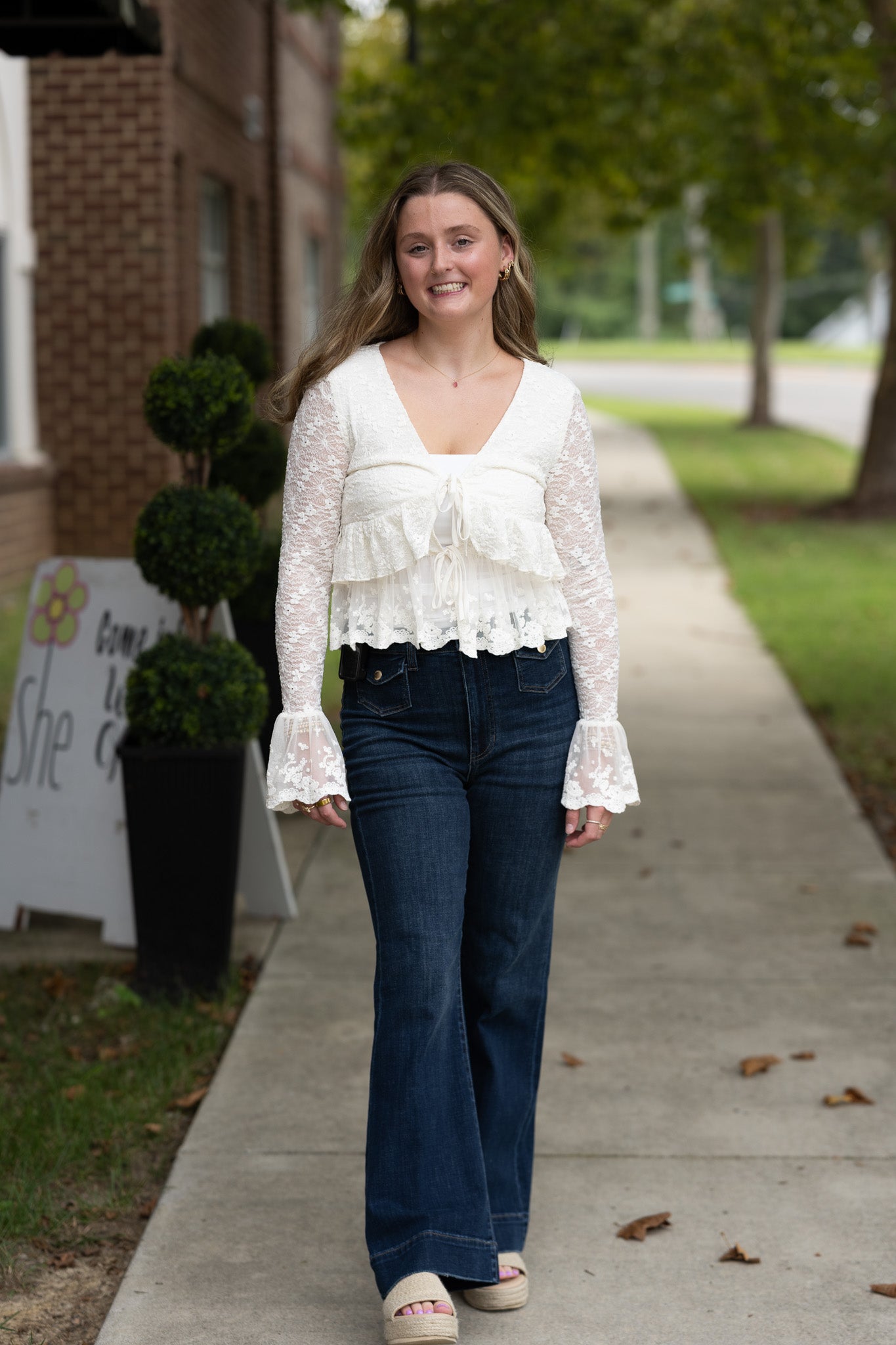 Ophelia White Lace Top