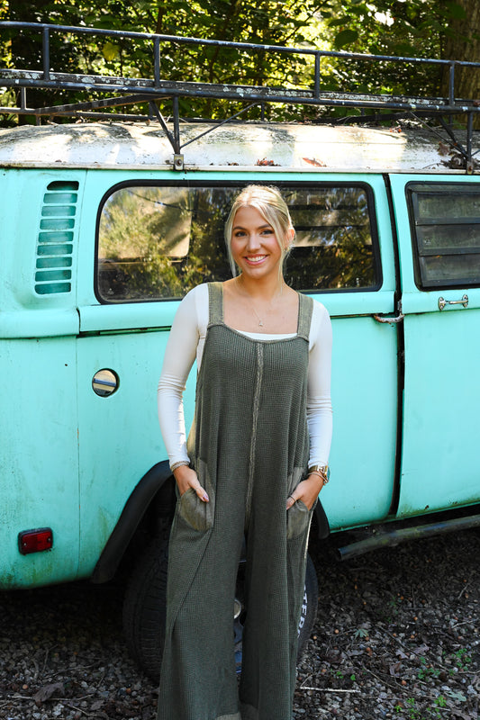 Wicked Waffle Knit Jumpsuit