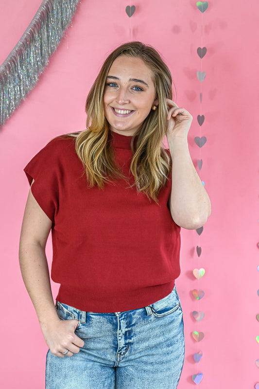 In The Know Top - Merlot -