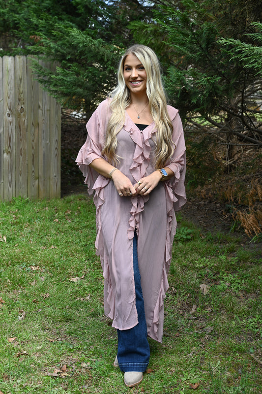 Dolly Rose Ruffle Kimono