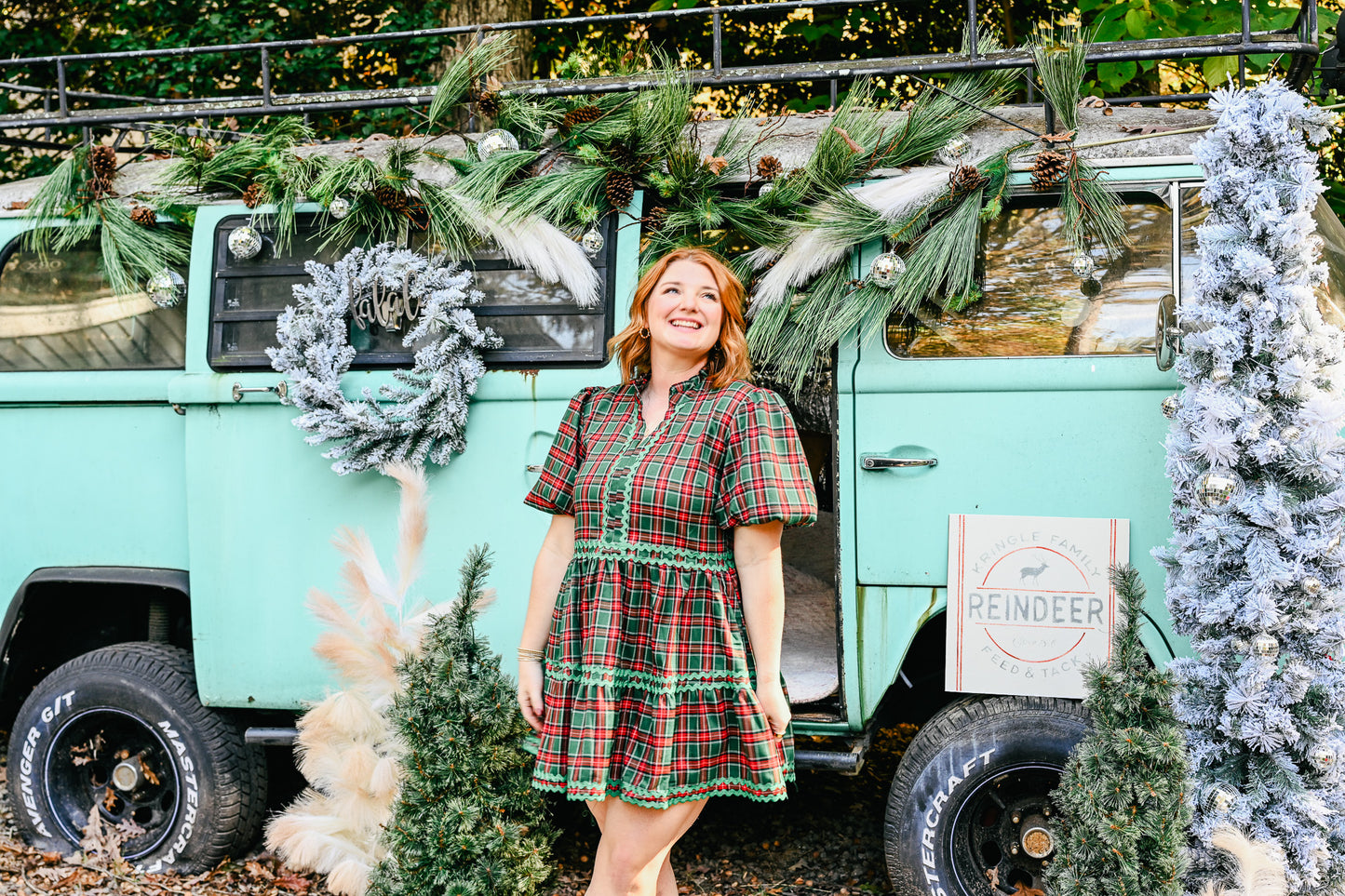 Santas Helper Plaid Dress