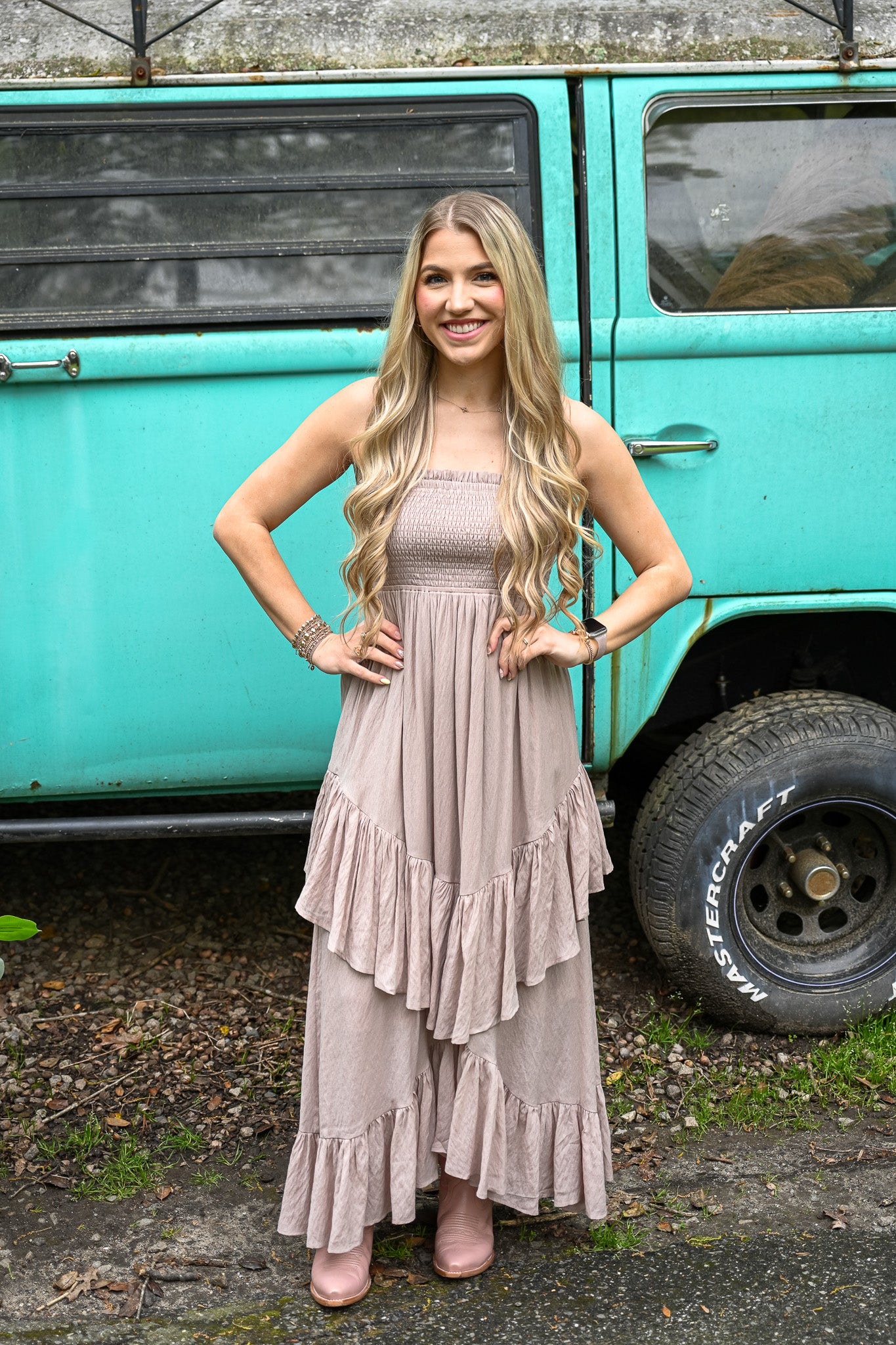 Sea You Later Strapless Dress