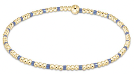 HOPE SINCERITY PATTERN 2MM BEAD BRACELET - BRIGHT BLUE