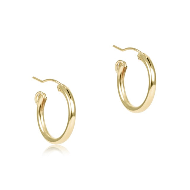 Round Gold 0.5" Hoop -
Smooth