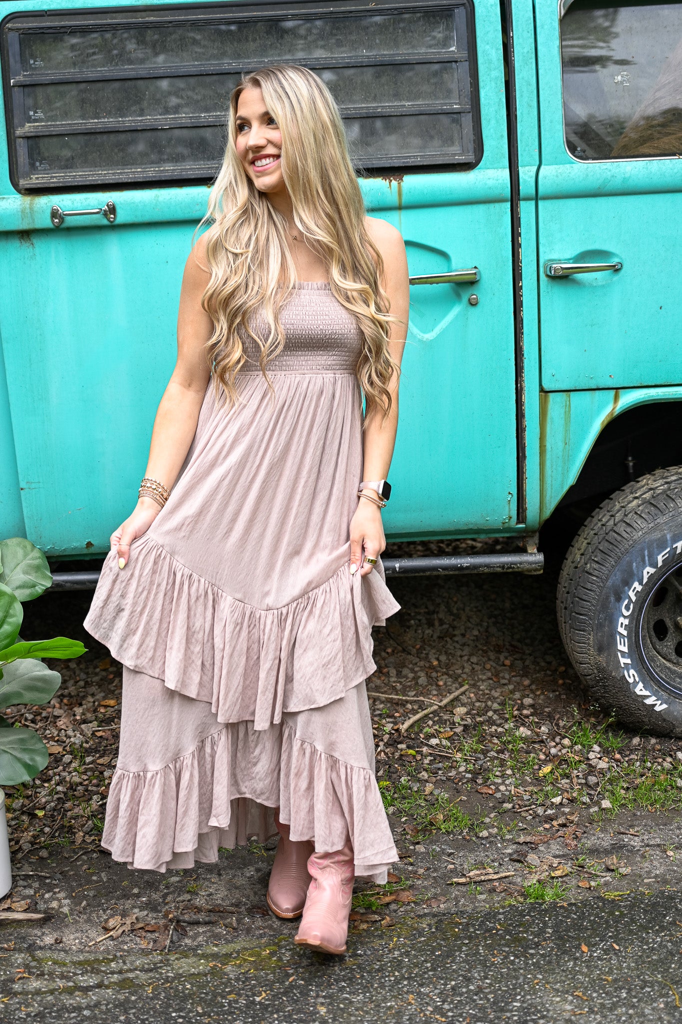 Sea You Later Strapless Dress