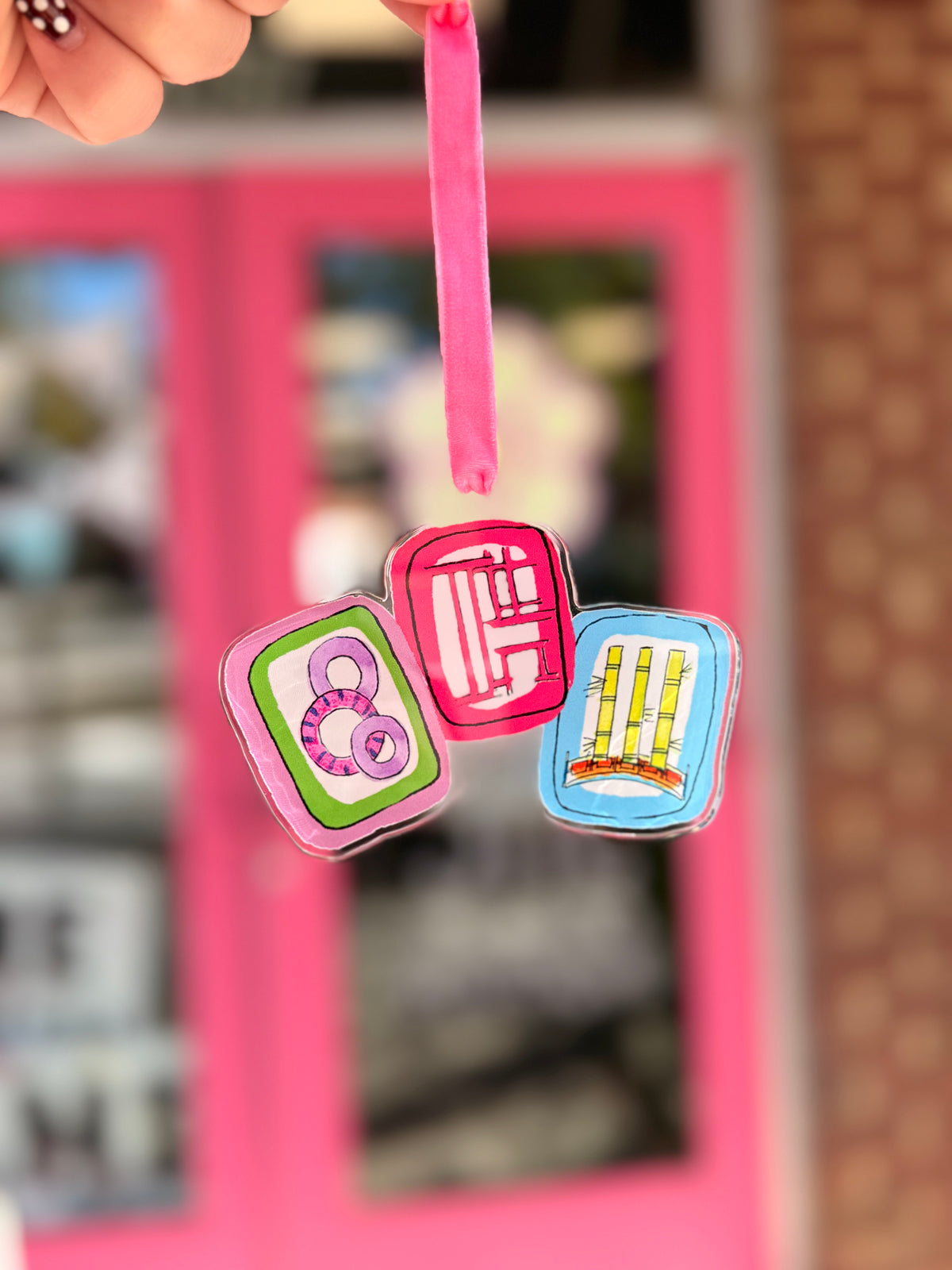 Mahjong Acrylic Ornament HBR