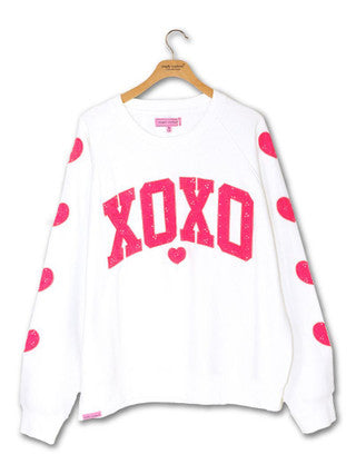 Lace XOXO White Crewneck