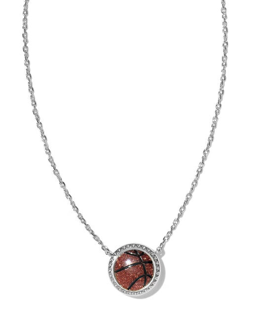 BASKETBALL SHORT RHOD NECKLACE