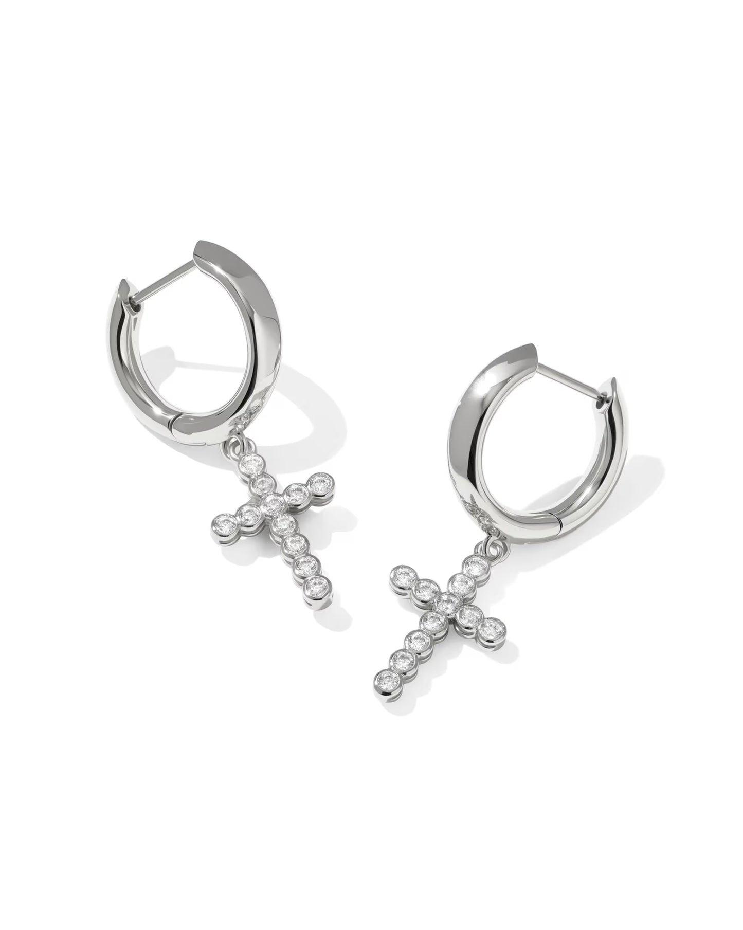 Silver Huggie Earrings