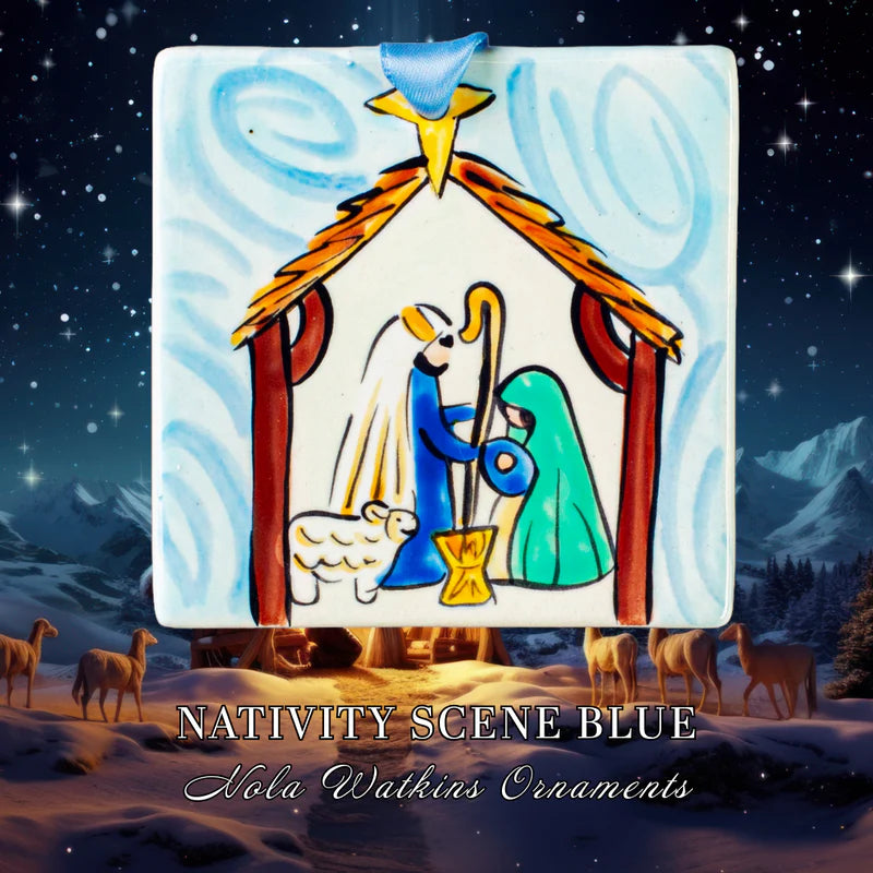 NATIVITY BLUE SQUARE