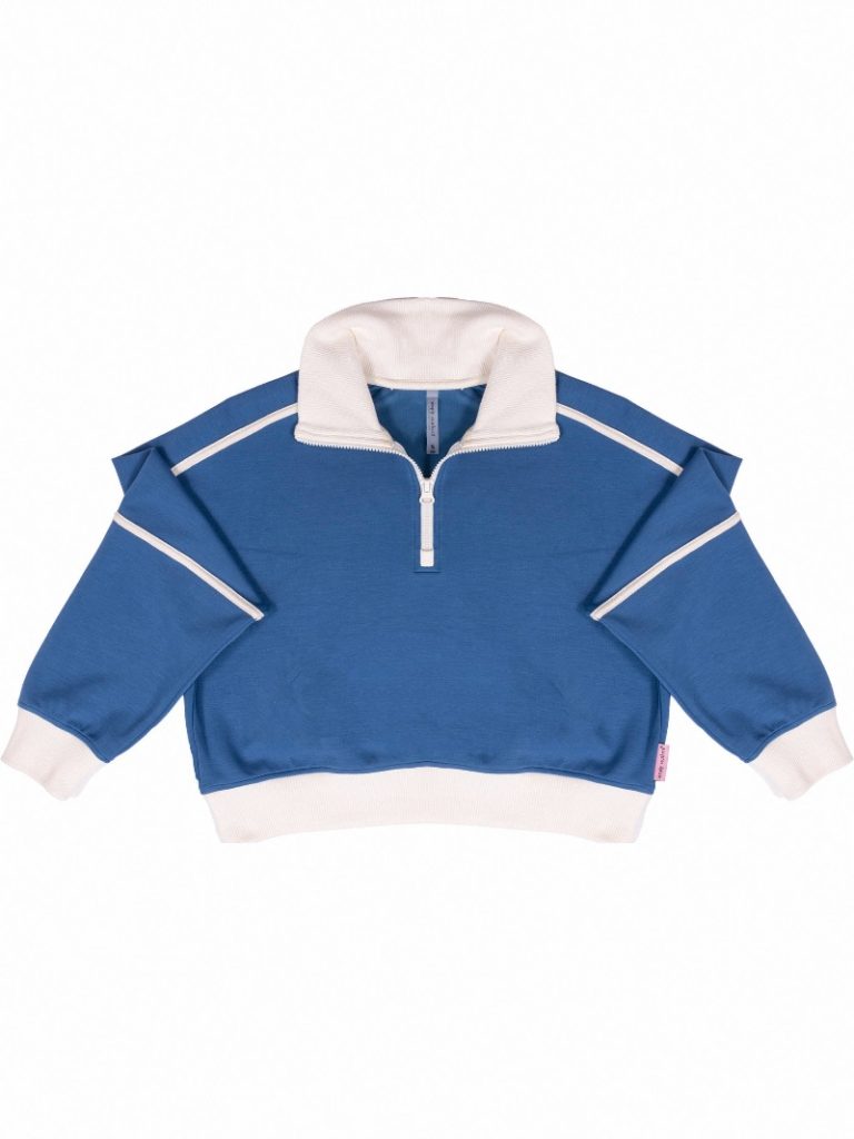 Quarter Zip Contrast Dark Blue SS