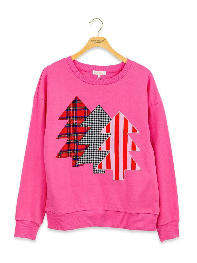 Pink Tree Pullover -