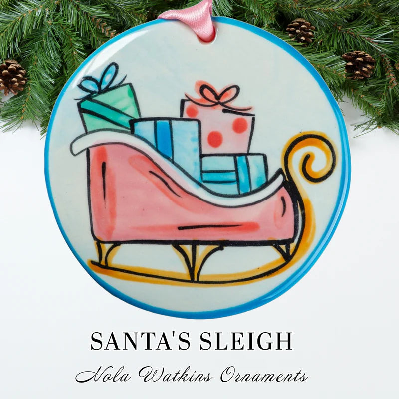 SANTA SLEIGH PINK