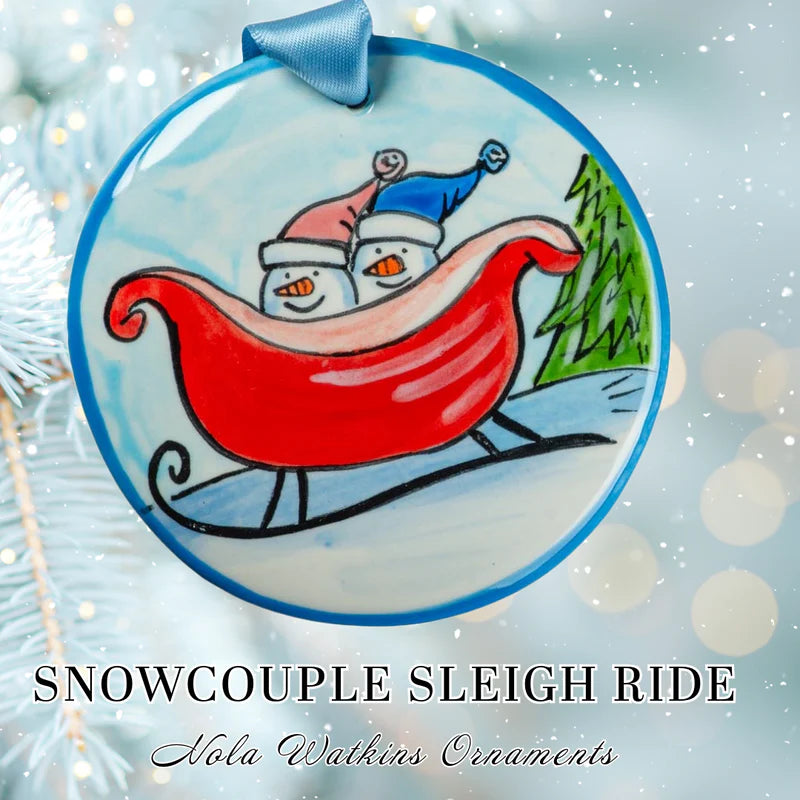 Snowman in Sleigh
