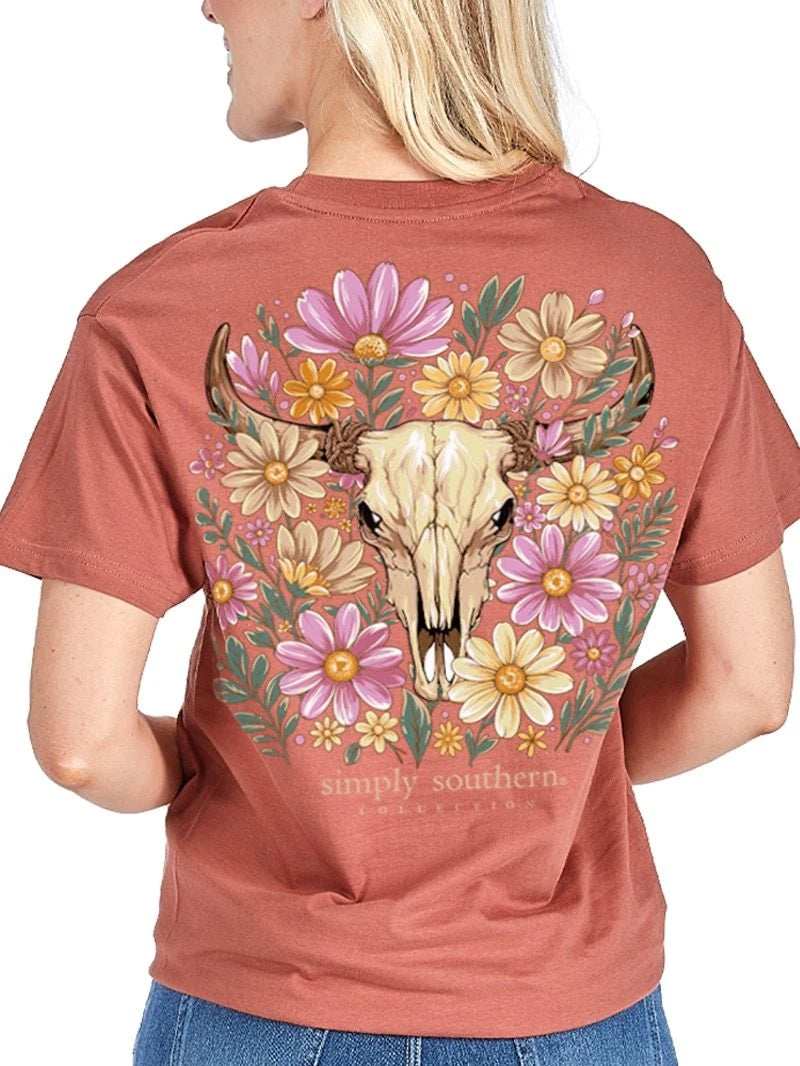 Skull & Flowers Tee