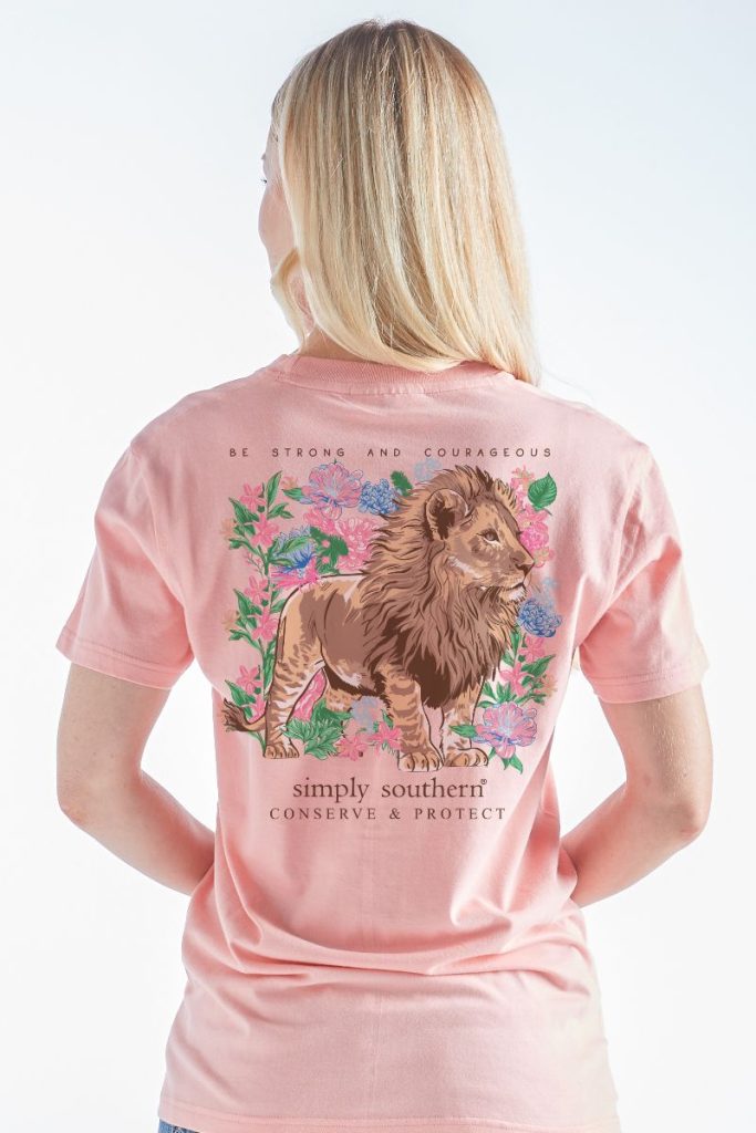 Lion Strong and Courageous Short Sleeve