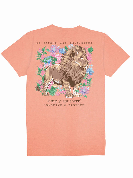 Lion Strong and Courageous Short Sleeve