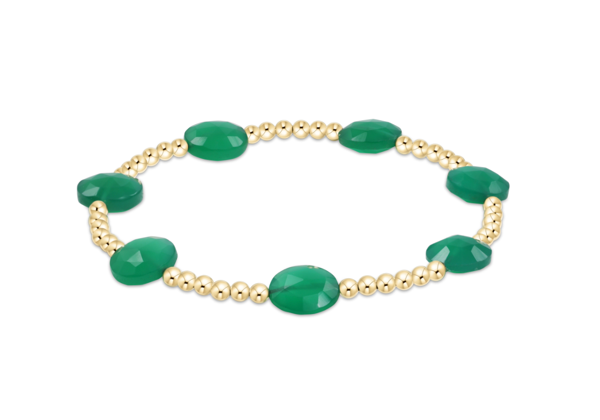 Admire Gold 3MM - Green Onyx