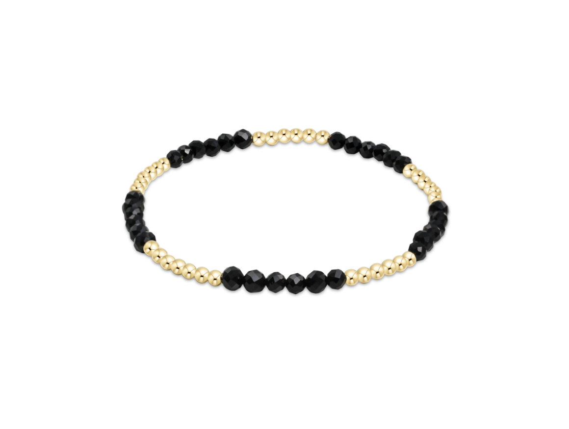 Blissful 2.5mm Bracelet - Faceted Onyx