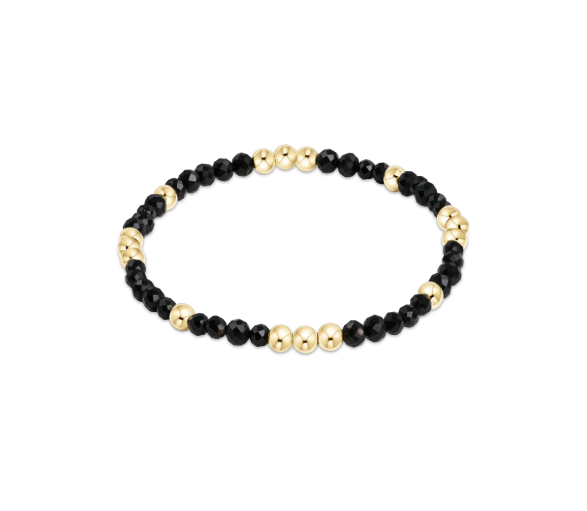Worthy 3MM Bead Bracelet - Faceted Onyx