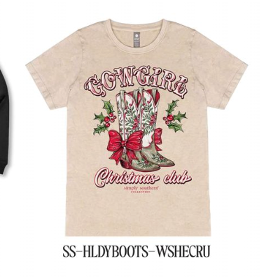 Holiday Cowgirl Boots Tee