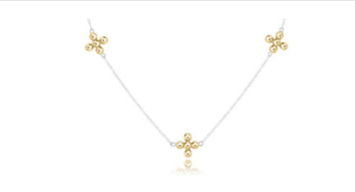 17" Choker Simplicity Chain Sterling Mixed Metal