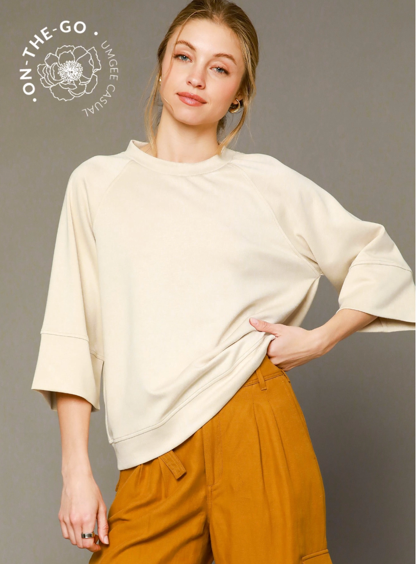 Taupe Lillies Top