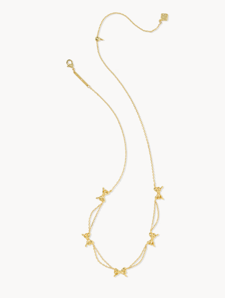 BOW STRAND NECKLACEGOLD