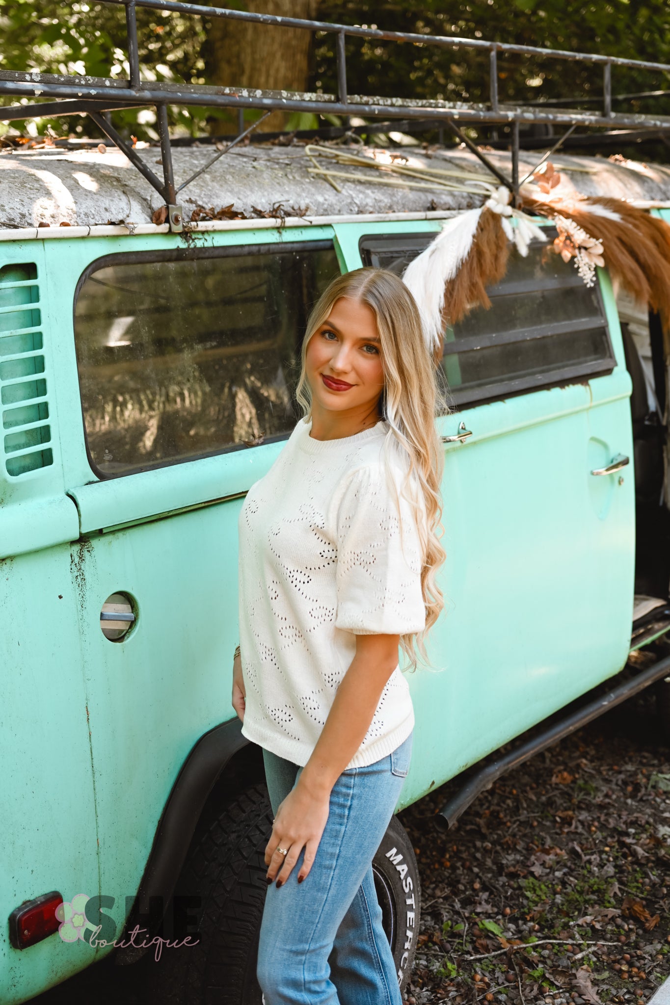 The Beverly Bow Cream Sweater