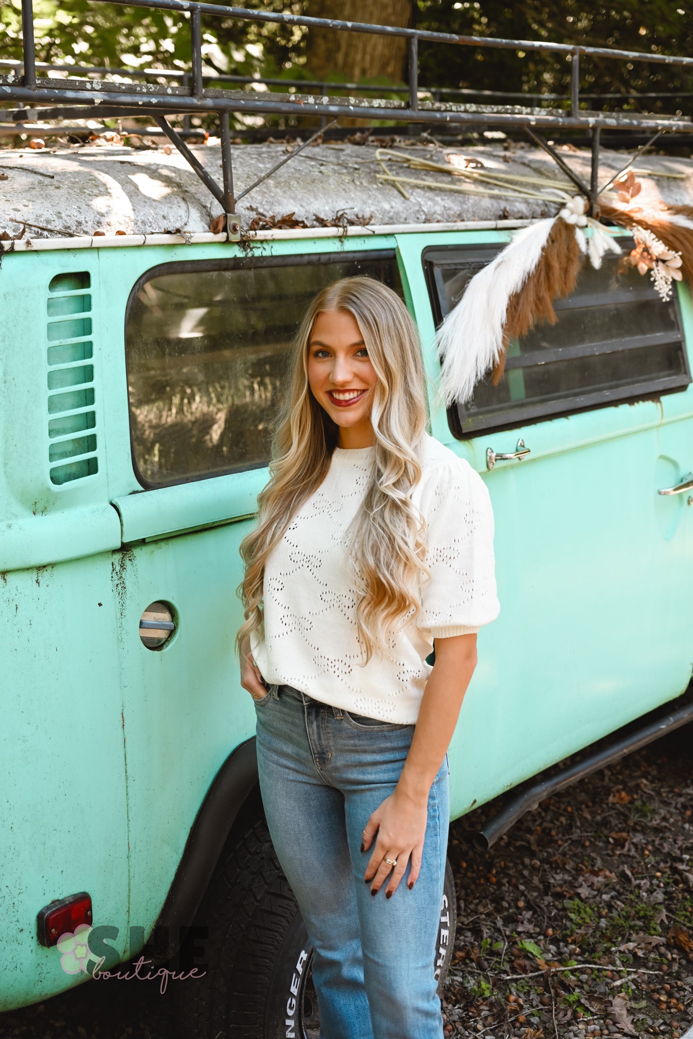 The Beverly Bow Cream Sweater