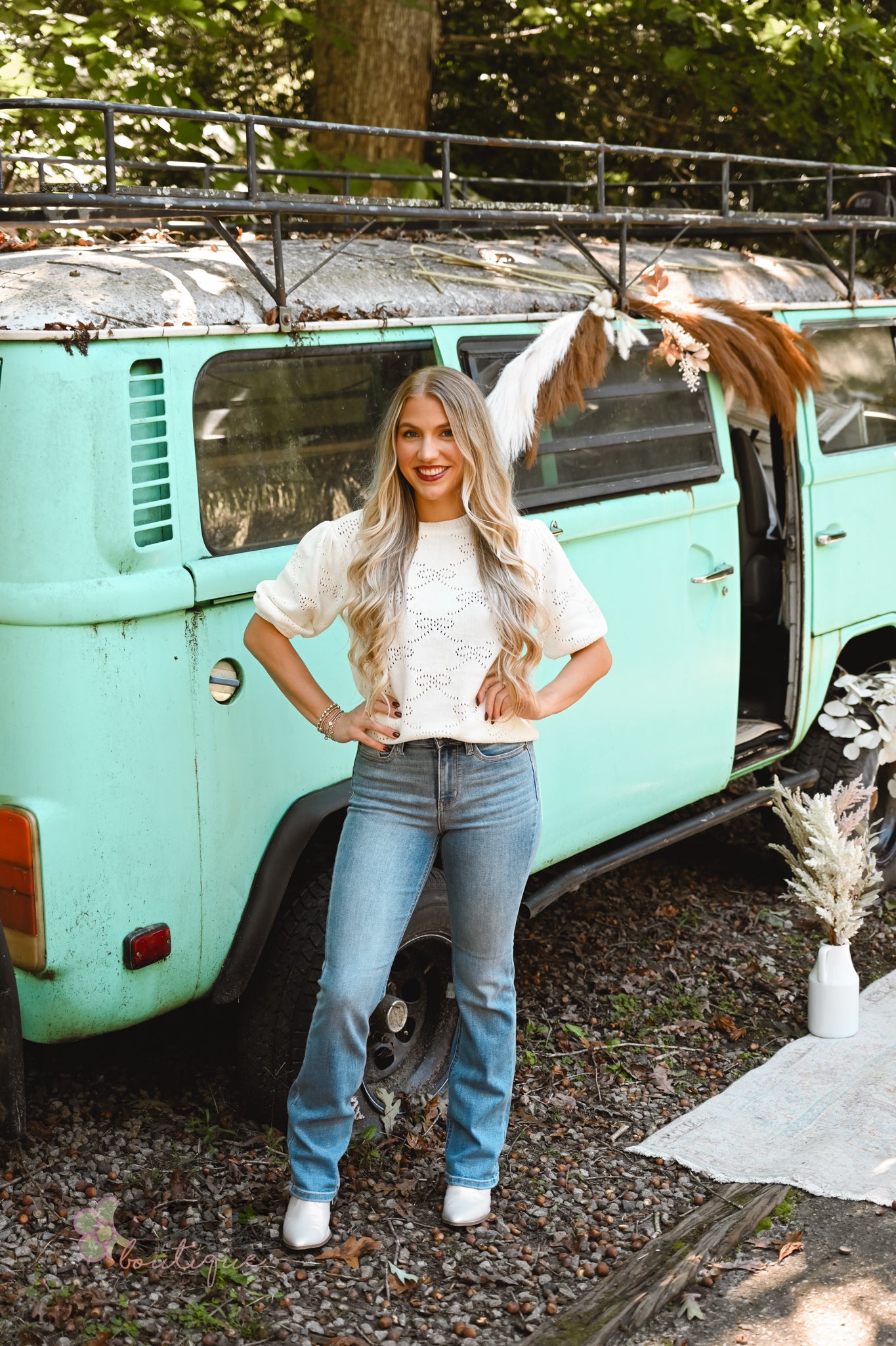 The Beverly Bow Cream Sweater