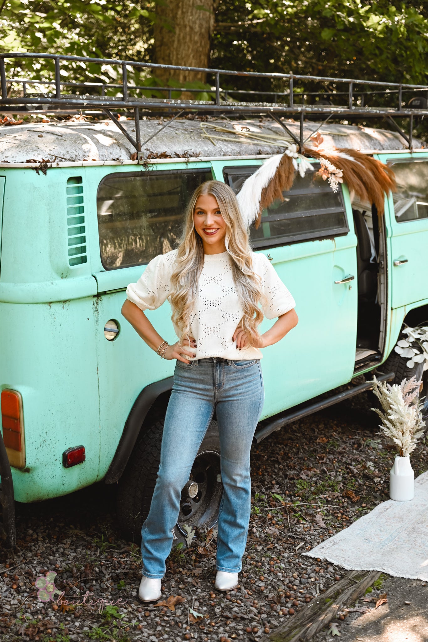 The Beverly Bow Cream Sweater