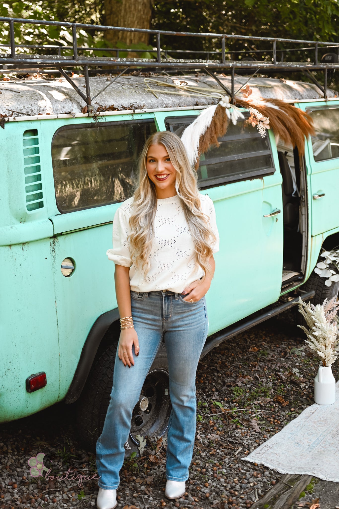 The Beverly Bow Cream Sweater