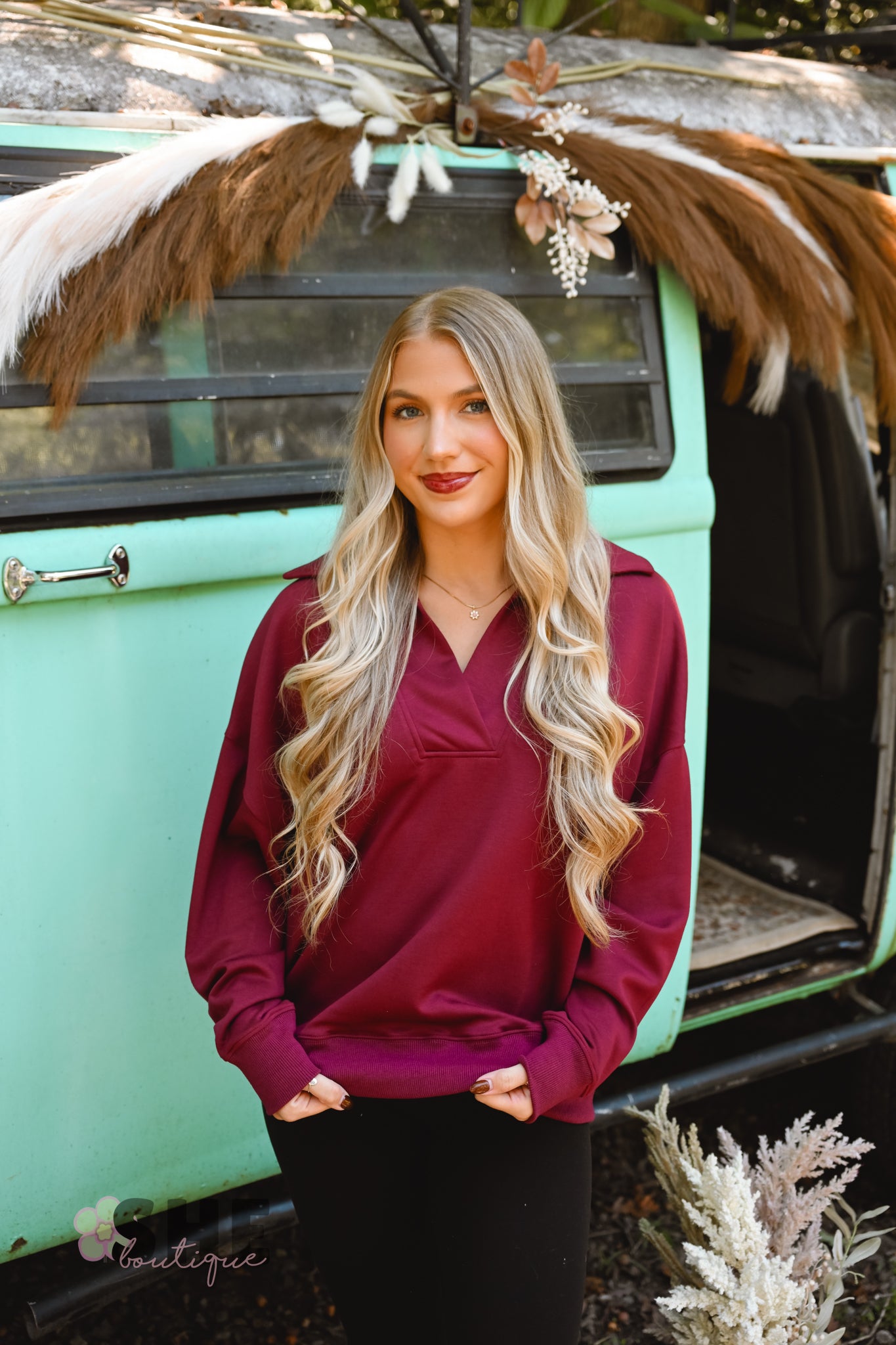 The Cierra Merlot Pullover